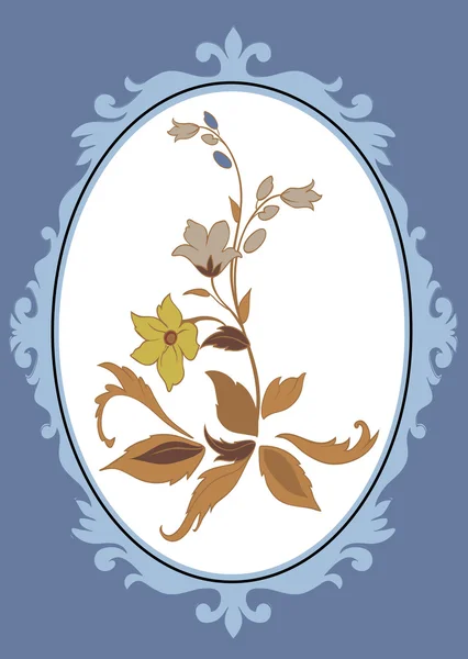 Flor en un marco — Archivo Imágenes Vectoriales