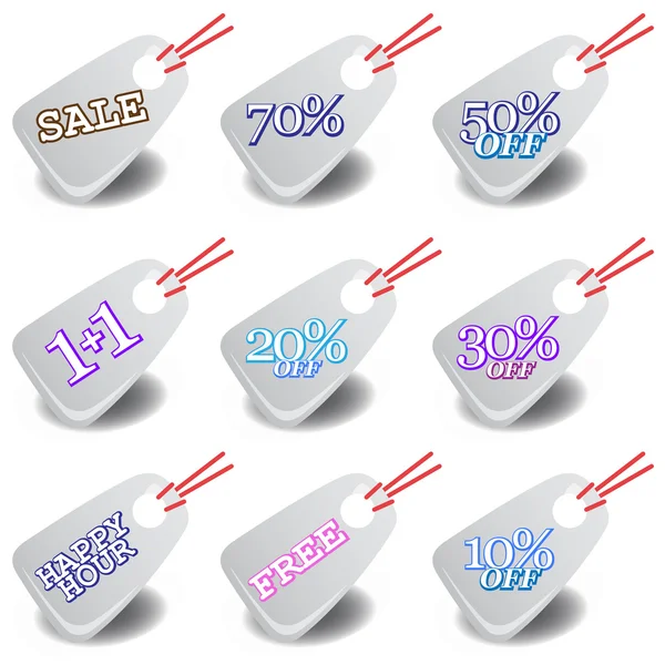 Shopping labels — Stock Vector