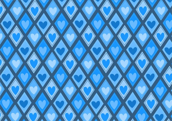 Losanges rétro avec motif coeur — Image vectorielle