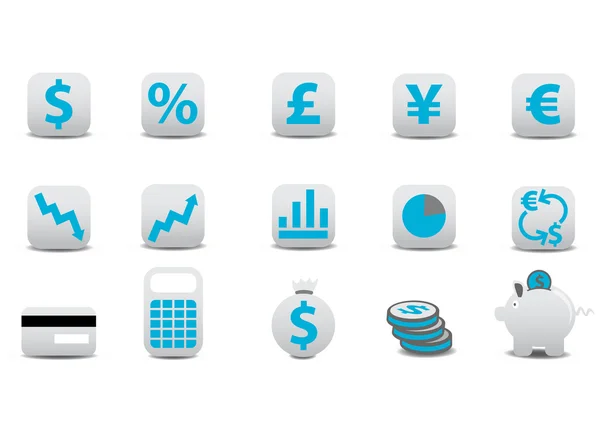 Financiële iconen — Stockvector