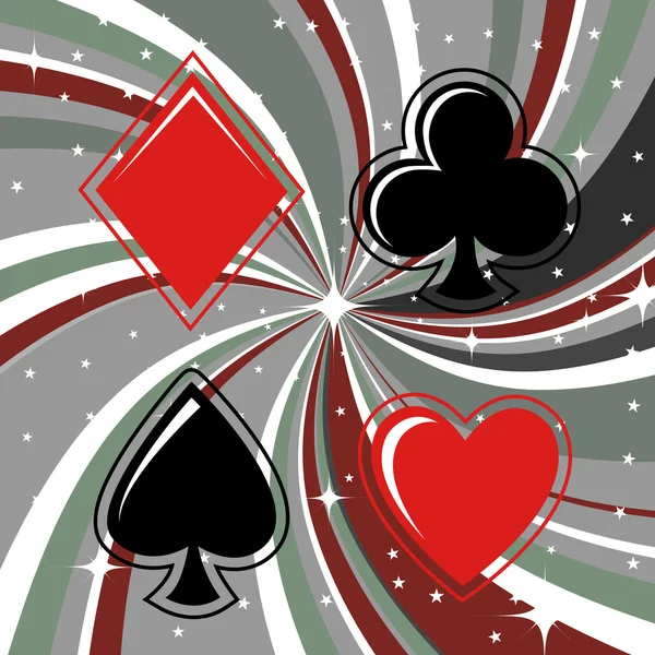 Τυχερών παιχνιδιών κάρτες σημάδια σύνολο — Διανυσματικό Αρχείο
