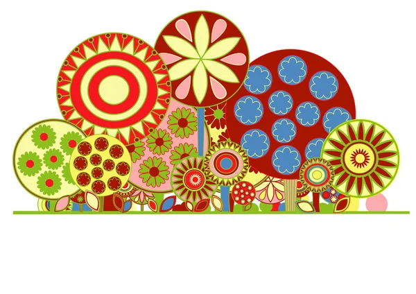 Funky fond floral — Image vectorielle
