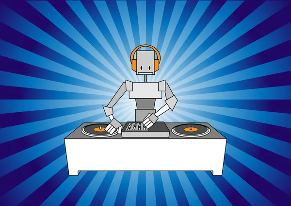 Dj robot — Stock Vector