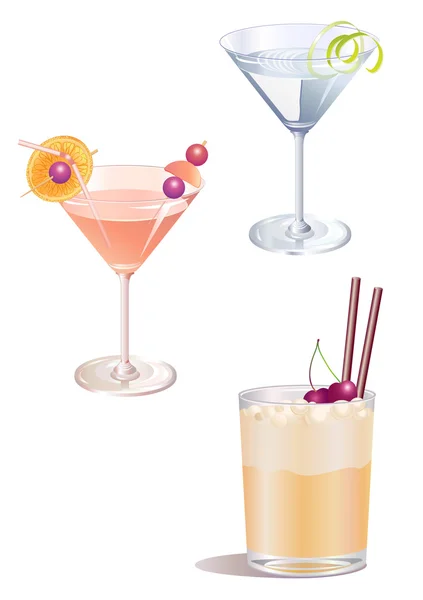 Cocktailgetränke — Stockvektor