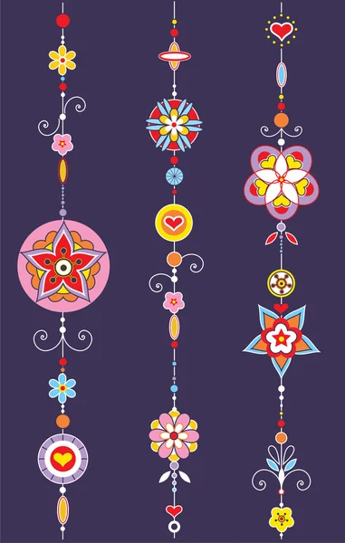 Decorative Wind Chimes — Stock Vector