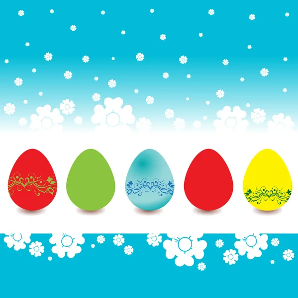 The Easter Eggs — Stock Vector