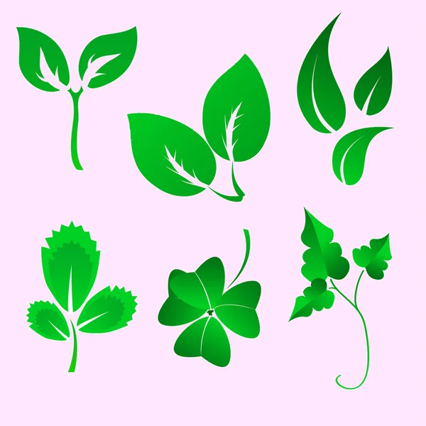 Leaves silhouettes — Stock Vector