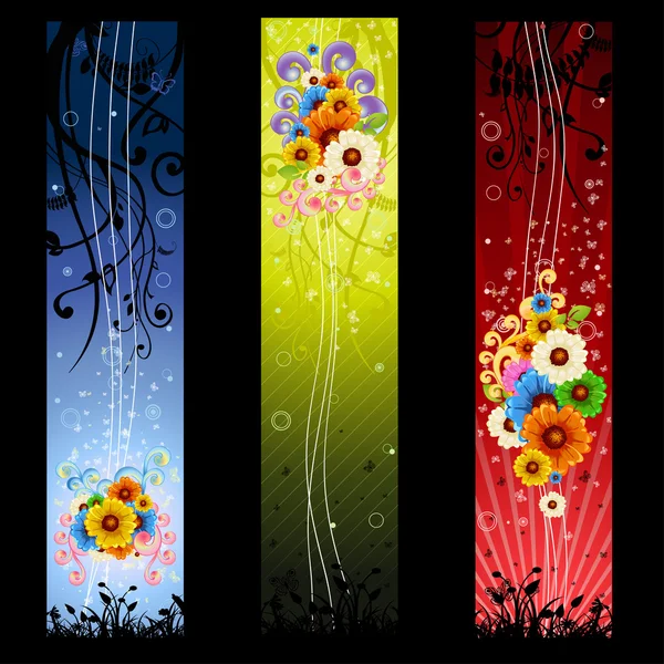 Floral banners — Stock Vector