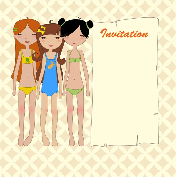Cadre d'invitation cool — Image vectorielle