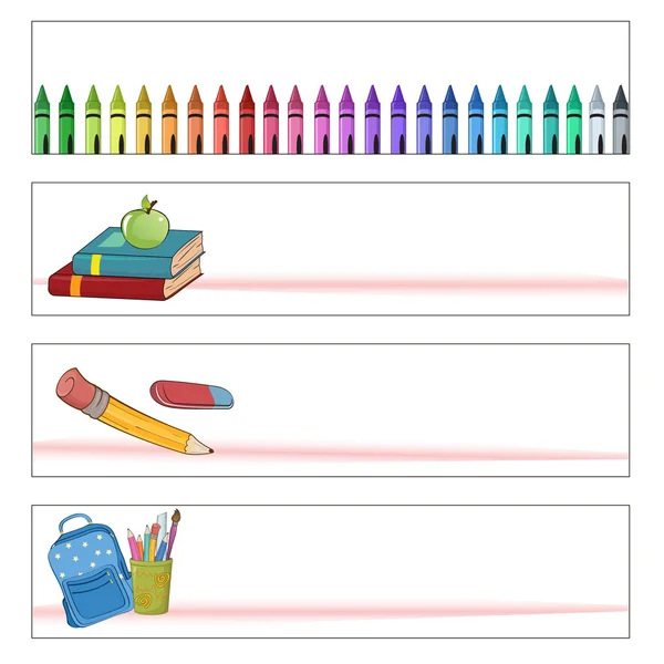 Bandiere scolastiche — Vettoriale Stock