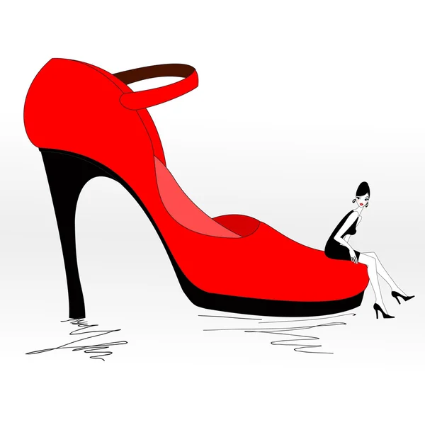 Stiletto heel — Stock Vector