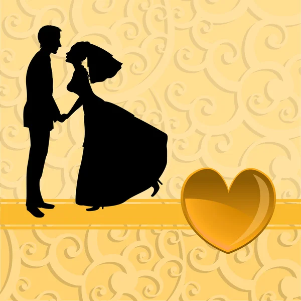 Funky bride and groom — Stock Vector