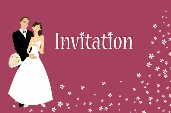 Convite de casamento — Vetor de Stock