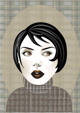 Acayip havalı genç kadın