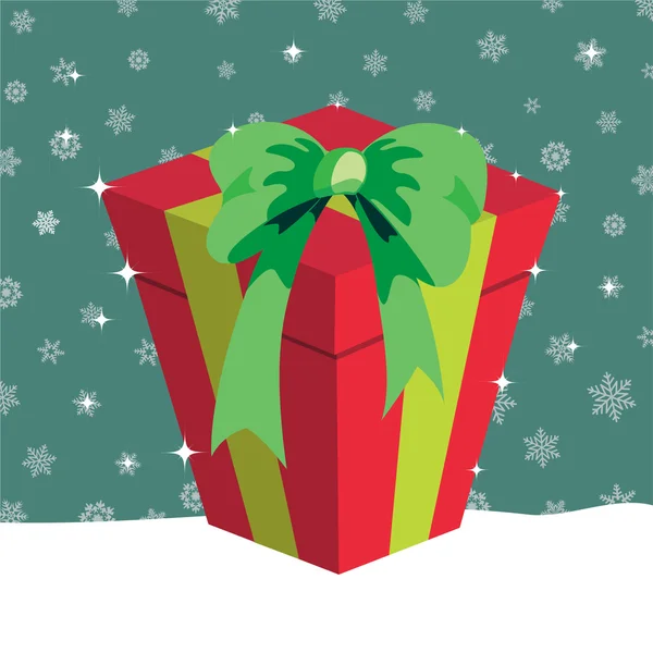 Caja de regalos de Navidad — Vector de stock