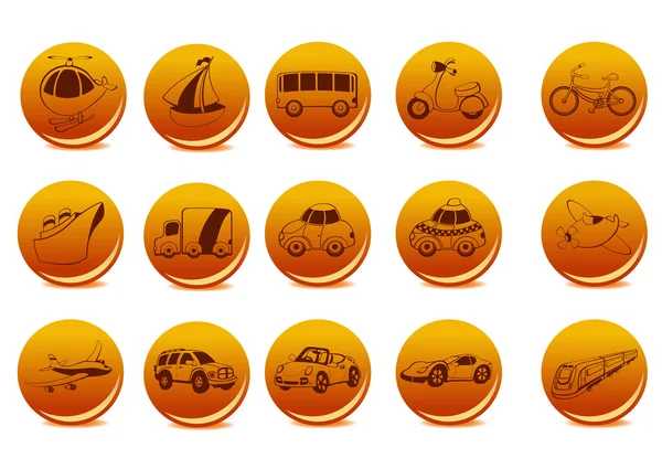 Iconos de transporte — Vector de stock