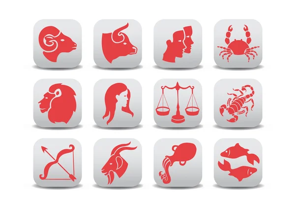 Zodiac icons — Stock Vector