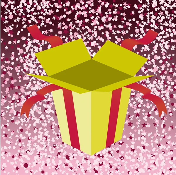 Відкриті день народження giftbox — стоковий вектор
