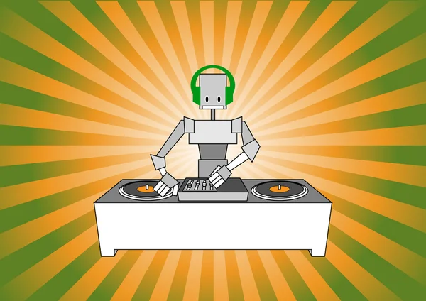 Dj robot — Stockový vektor