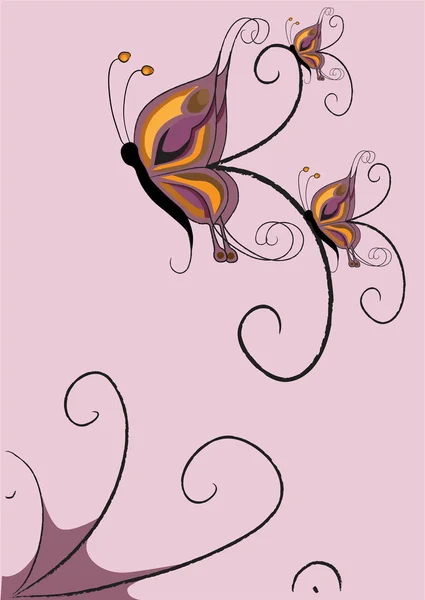 时髦的蝴蝶 — 图库矢量图片