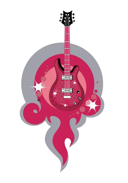 Guitare acoustique — Image vectorielle