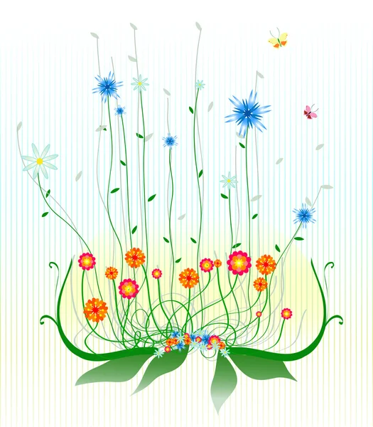 Fleurs funky — Image vectorielle