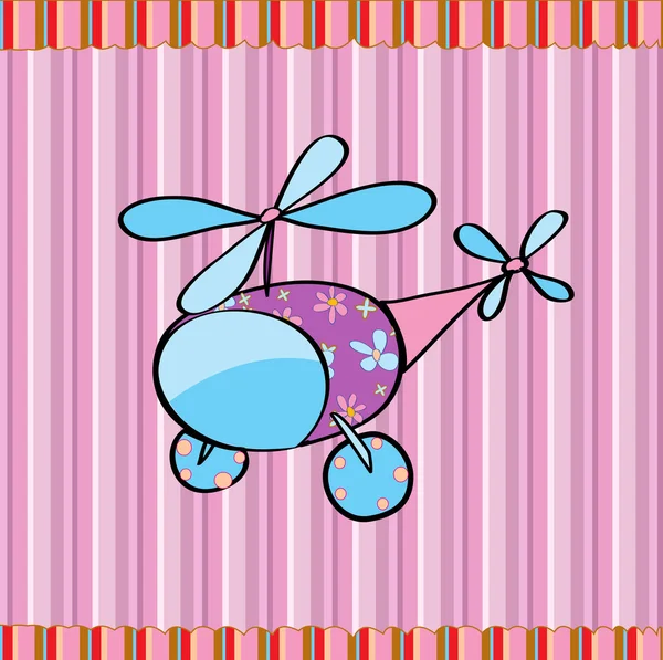 Cartoon helicopter — Stock Vector