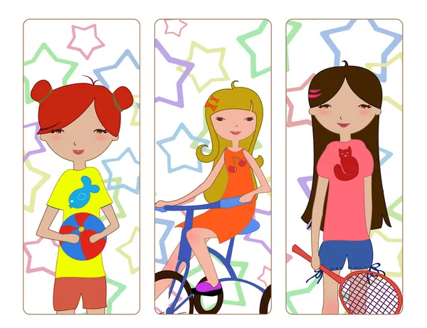 Petites filles — Image vectorielle