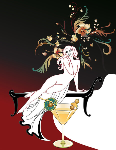 красивая девушка силуэт
