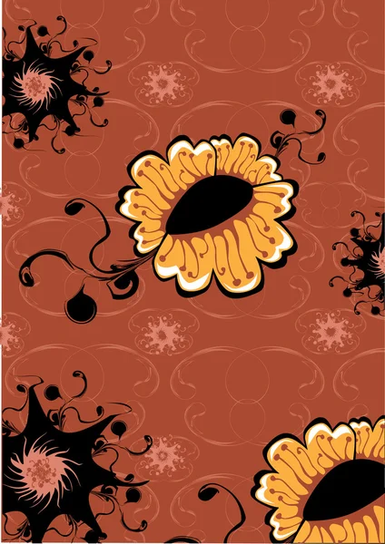 Fleurs motif abstrait — Image vectorielle
