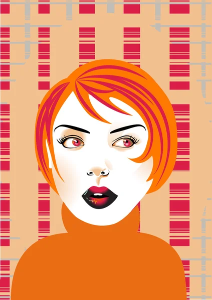 Mujer joven — Vector de stock