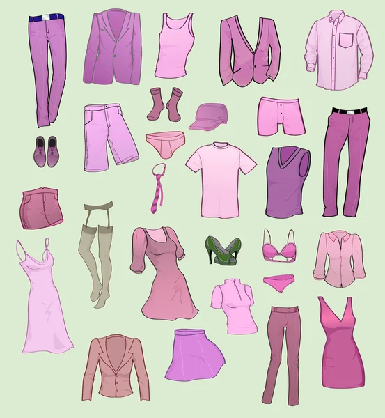 Iconos de ropa — Archivo Imágenes Vectoriales