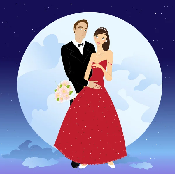 Beautiful couple — Stock Vector