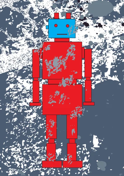 Červený robot — Stockový vektor