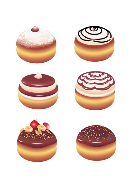 Donut pictogrammen — Stockvector