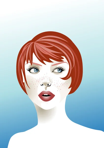 Femme rousse — Image vectorielle