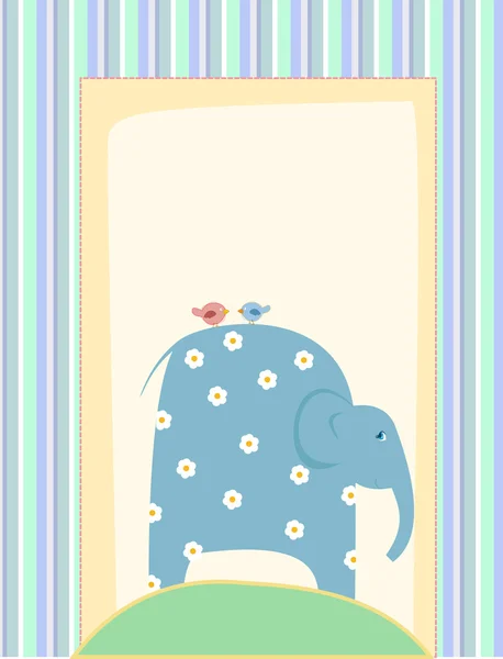 Drôle de fond d'éléphant — Image vectorielle