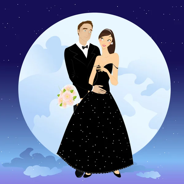 Beautiful couple — Stock Vector