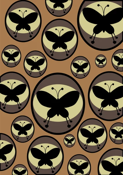 Retro kelebekler — Stok Vektör