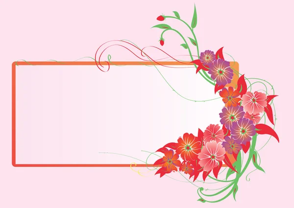 Marco floral — Archivo Imágenes Vectoriales