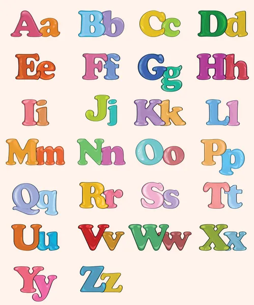 Colour alphabet — Stock Vector