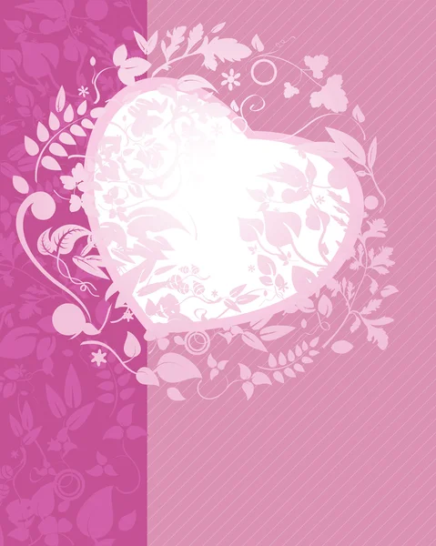 Vector illustration with hearts pattern on the pink background Stock Vector