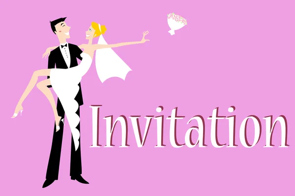Convite de casamento — Vetor de Stock