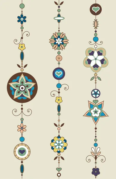 Chimes decorativos de viento — Vector de stock