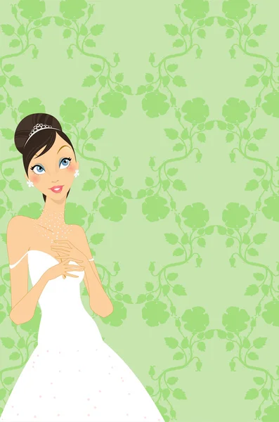 Convite de casamento com preety noiva Ilustrações De Stock Royalty-Free