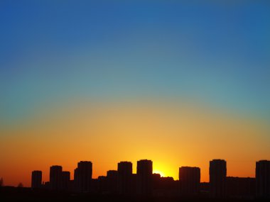 gece şehir silüeti