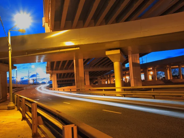Road overpass at night — Stock Photo, Image
