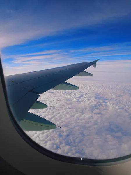 The clouds, sky and the wing — Stock Photo, Image