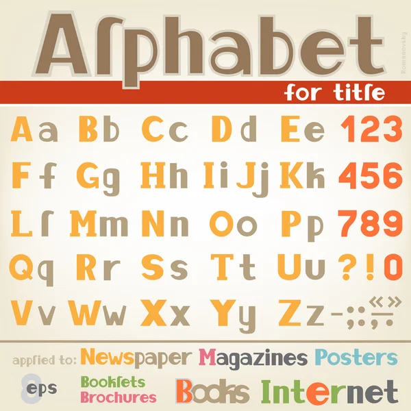 Alfabeto para o título —  Vetores de Stock
