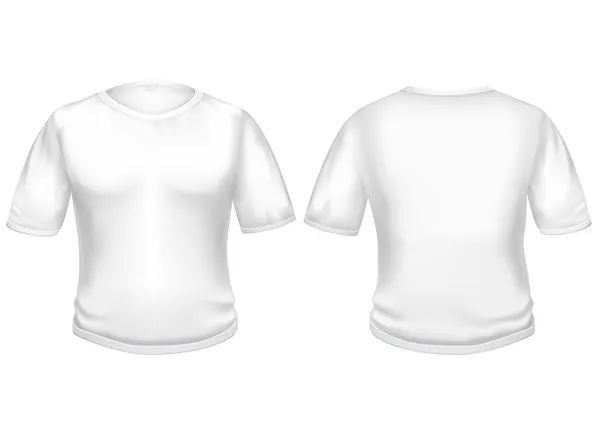 T-shirt branca — Vetor de Stock